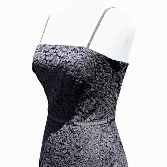 Y2K Ann Taylor NWT Black Lace Dress Size 6 - Picture 3 of 6
